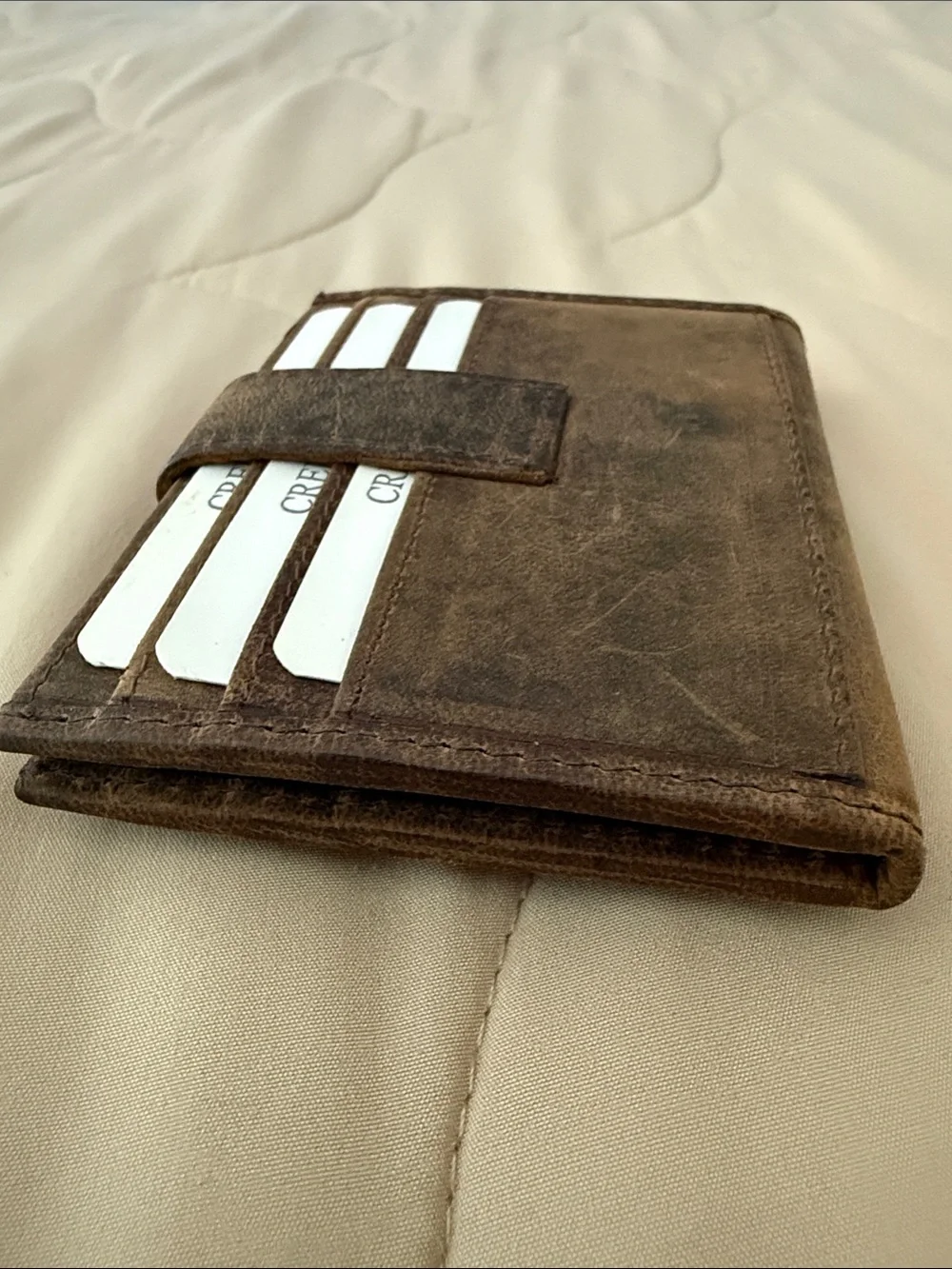 Vera Pelle Men's Brown Genuine Leather Wallet Card Holder
